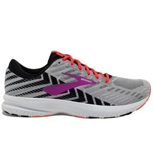 Brooks Launch 6 Gray Black and Purple Running Shoes Women’s 7.5